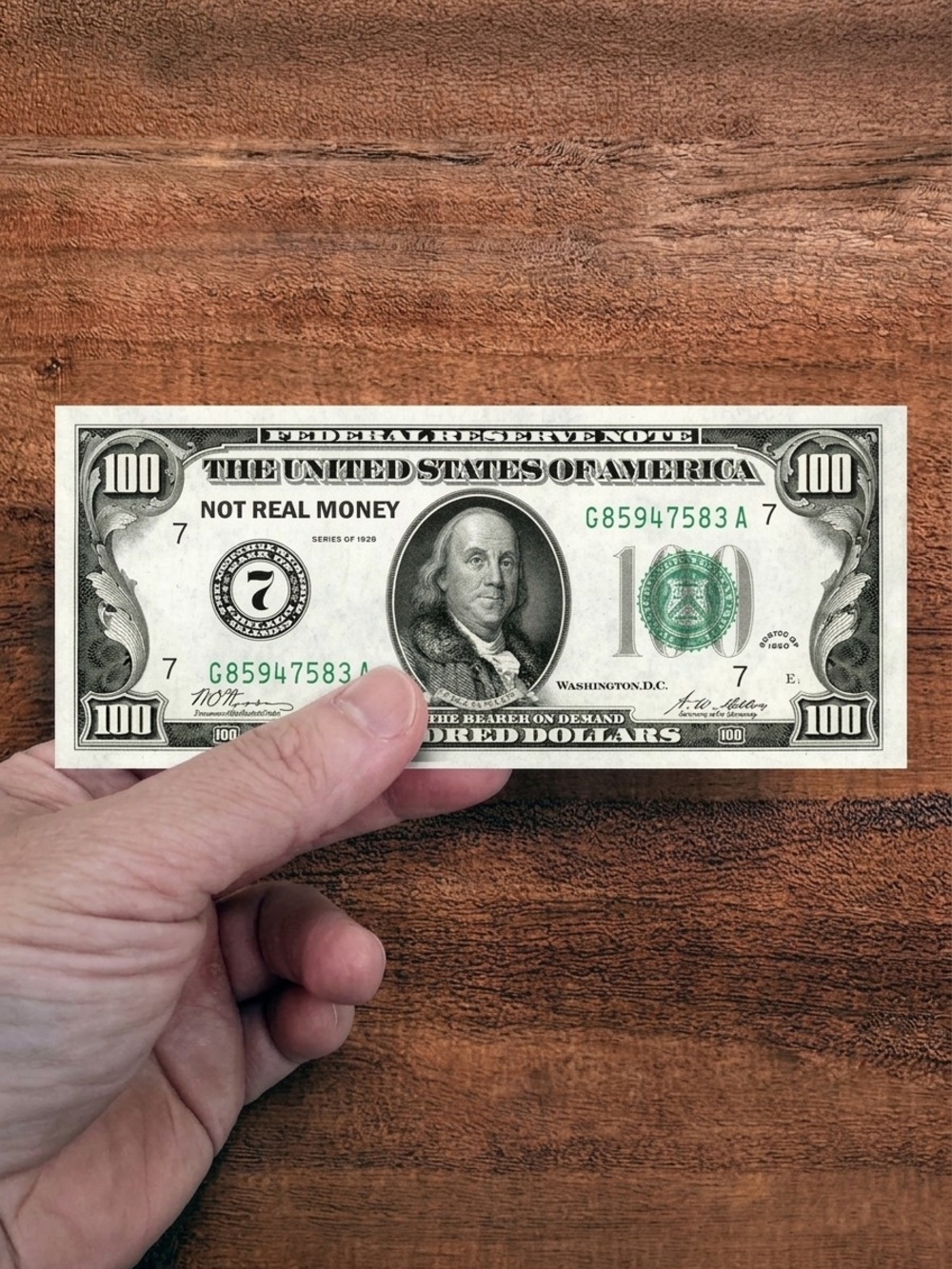 STICKER FOR SALE | $100 Bill Decal | Same size as real money Collectible Die-cut